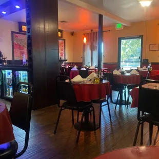 indoor seating, back of bar