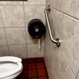 Women's handicapped bathroom stall.