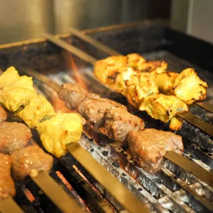 Try our kabobs, grilled to perfections over a charcoal broiler