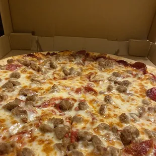 Pepperoni and sausage