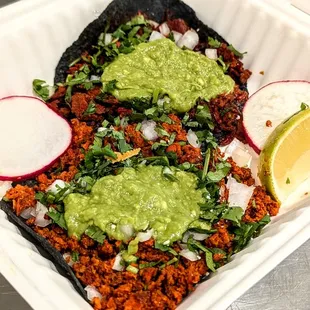 Chorizo de Puerco and Ranchera Asada Regular Tacos