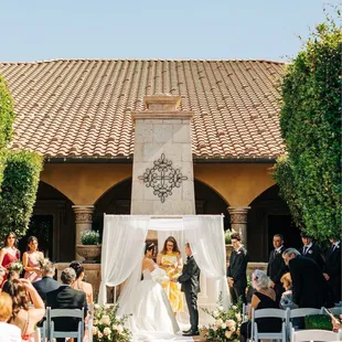 ceremony in courtyard