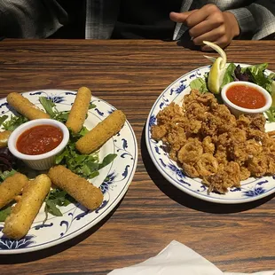 Mozzarella Sticks Calamari Fritti