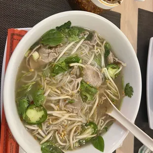 Beef Pho was really good but my favorite was their Thai Lao Sample. The sauces are terrific and everything is delicious.