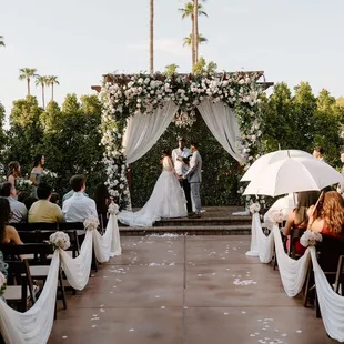 Our ceremony setup (1 of the two options they provide for the outdoor option)