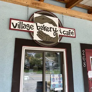 the front of the building