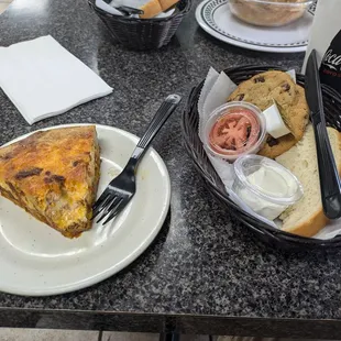 Chorizo quiche was really good!