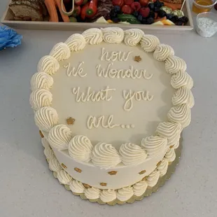 Custom gender reveal cake