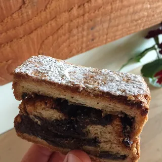 Chocolate Croissant Loaf - Slice