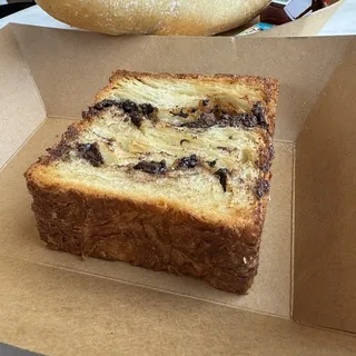 Chocolate Croissant Loaf - Slice