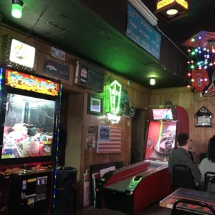 Bar skeeball in the corner