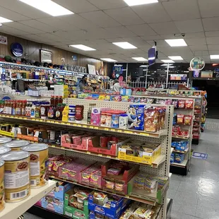 a variety of canned goods