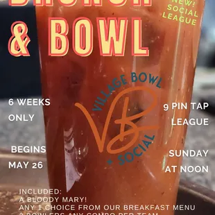 Social bowling leagues. Enjoy a Fun Brunch with friends!