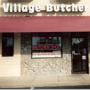 Storefront of the Village Butcher in Hilltop