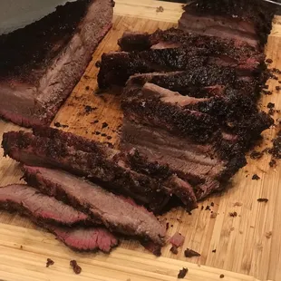 Sliced brisket
