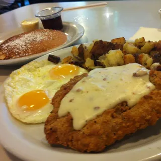 Chicken Fried Steak and Eggs