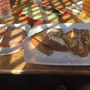 French toast and ham