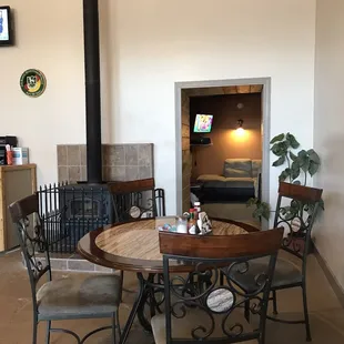 I think a playroom for kids in the back? Not sure...