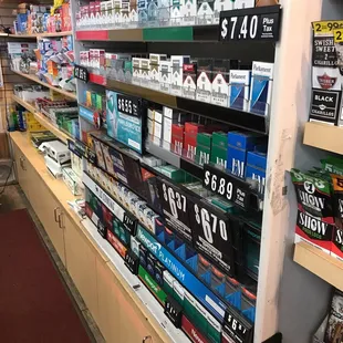 a variety of cigarettes