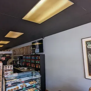 the interior of a coffee shop