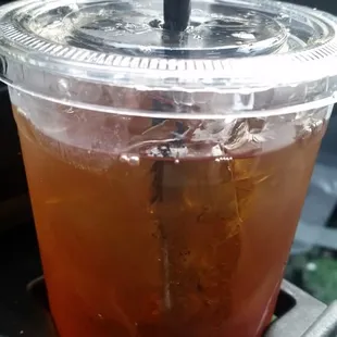 Iced peach black tea!