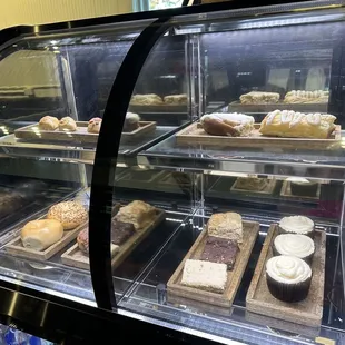 Case of locally made baked goods.