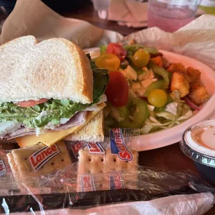 1/2 Half Deli Sandwich Combo with Side Salad