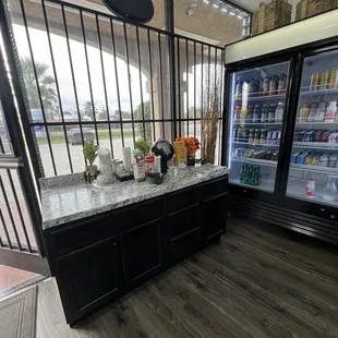 a view of the counter area
