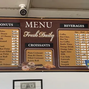 Menu as of 02/26/20.