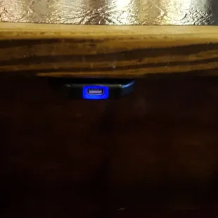 USB ports under bar