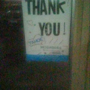 Them thanking volunteers for help with renovations.i enjoyed working with everyone the best group of people I met in a minute #family