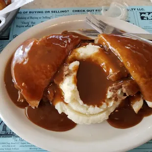 Roast beef manhattan.