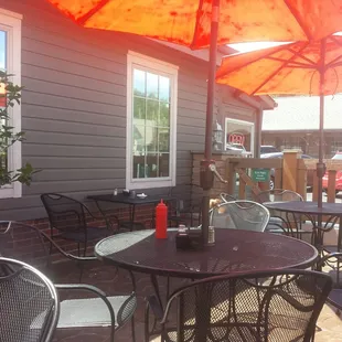Patio is a nice spot to relax. Open and casual