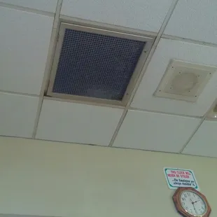 The return air vent above our table...lol....clean this please