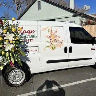 Beautiful standing spray ready for delivery.