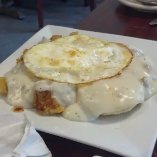 Garbage plate omelet!