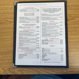 Menus