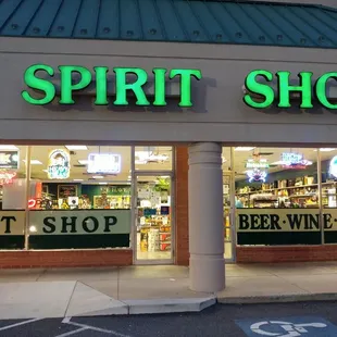 the front of the store