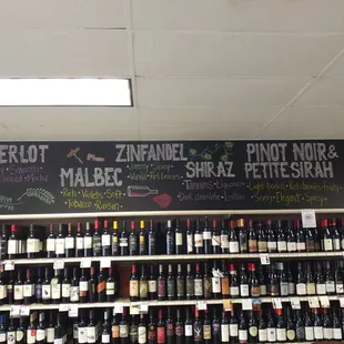 a variety of wines