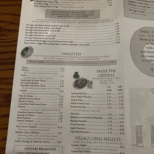a menu for a good morning