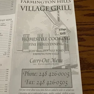 Entire menu, prices might be different due to covid