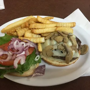 Mushroom Swiss Burger