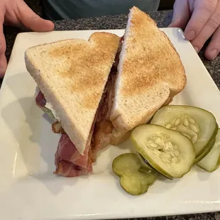 Bacon lettuce and tomato sandwich