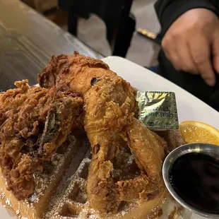 Chicken and waffles