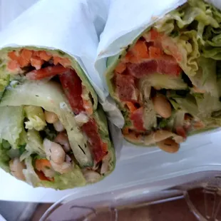 Spinach Wrapped Hummus Wrap