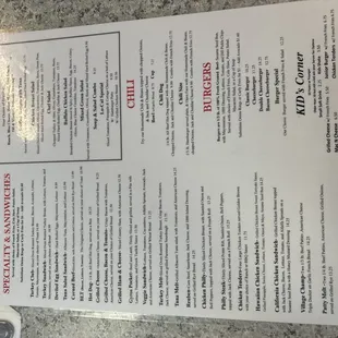 Lunch menu served at 11