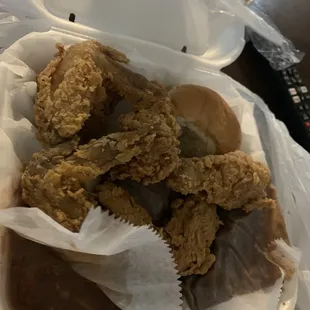 Red beans w/wings $8.99