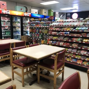 Dine-in deli, Candy, cold pop