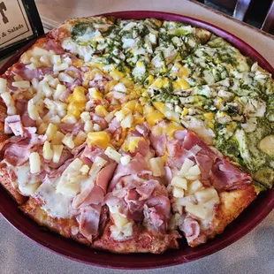 Hawaiian (3.5 stars) and Pesto Chicken (3.5 stars)