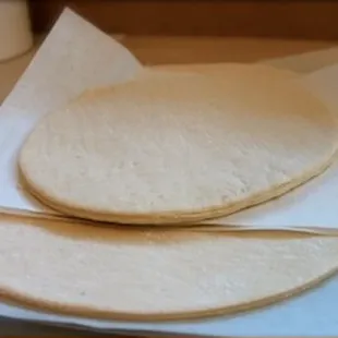 Our dough is rolled fresh everyday.